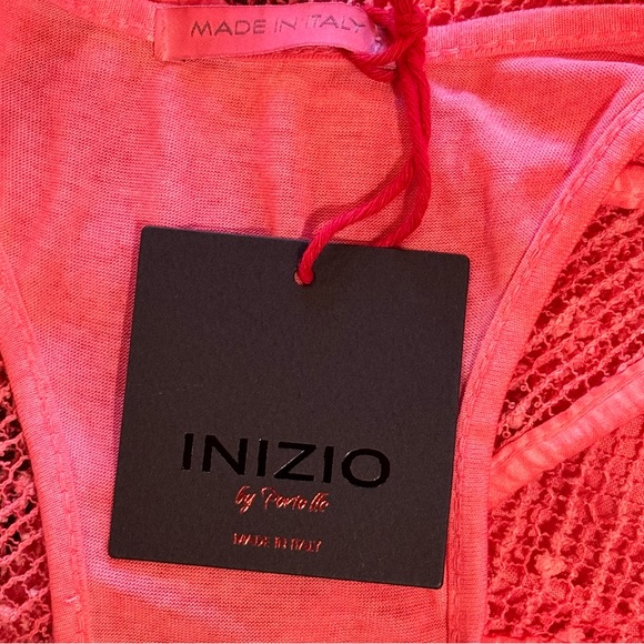 NWT Inizio Pink Magic Lagenlook dress. Made in Italy.  Coral color.  Medium - Picture 6 of 8